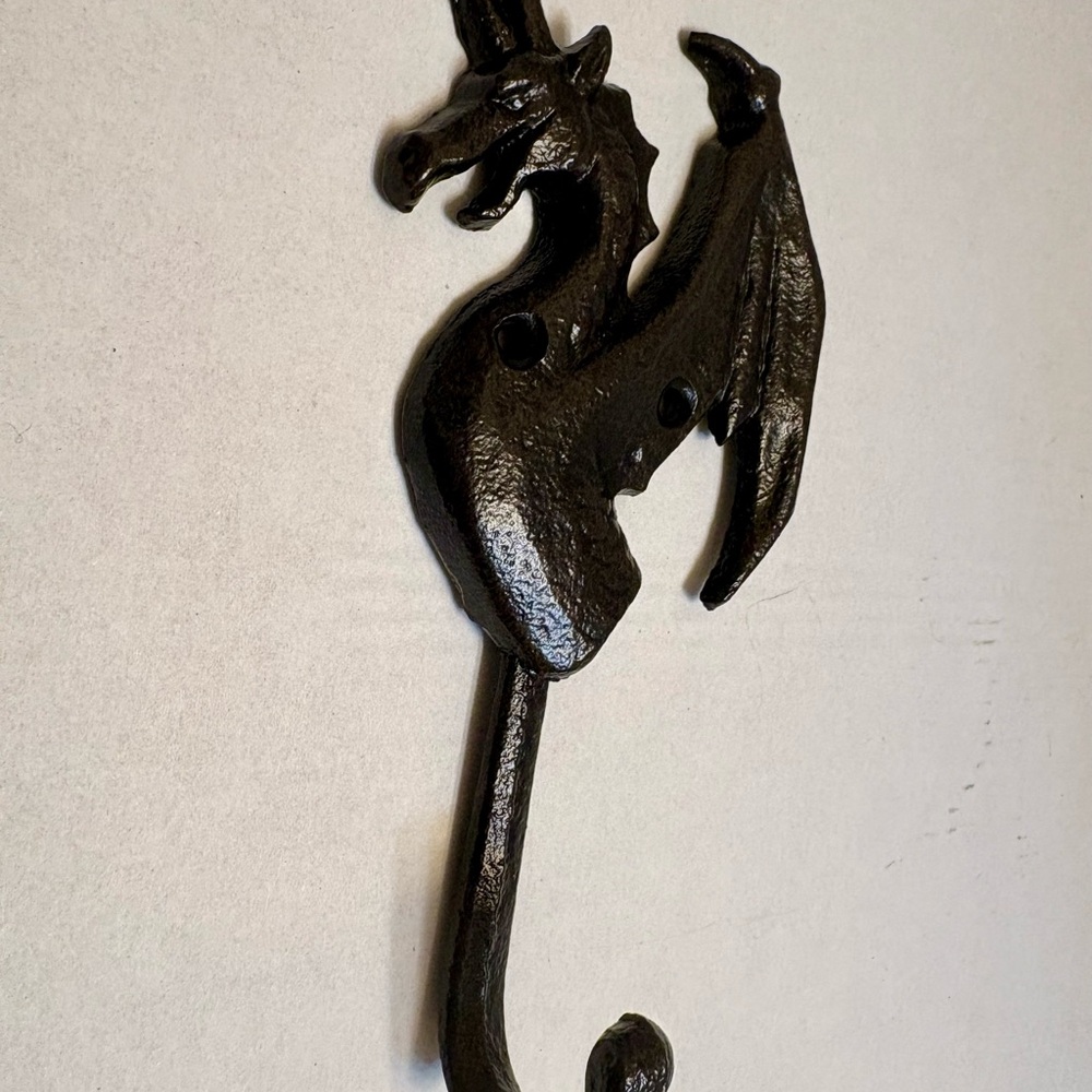 Black Dragon Iron Wall Hook - Picture 2 of 5
